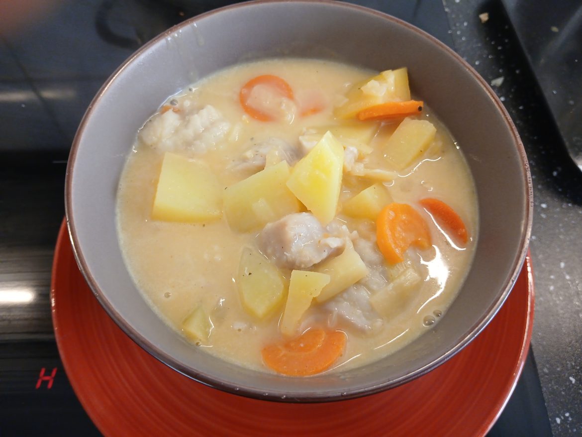 Fein-sahnige Fischsuppe mit Kartoffeln